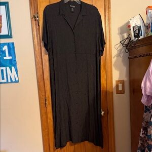 Style & Co. Black Button-Front Maxi Dress